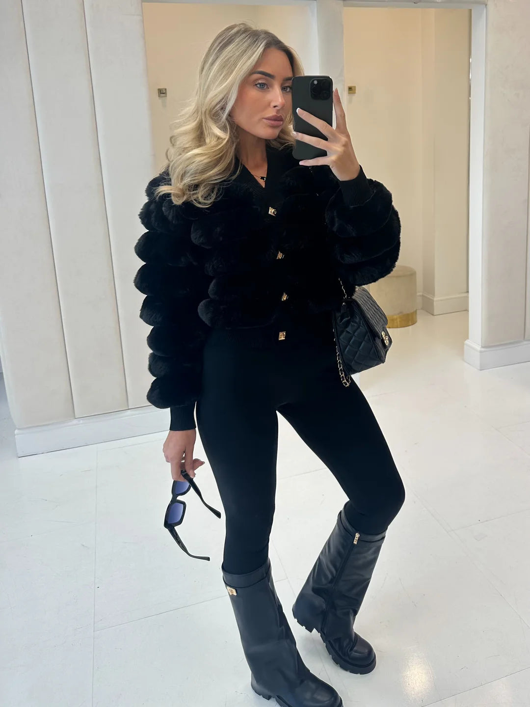 Millie faux fur Cardigan